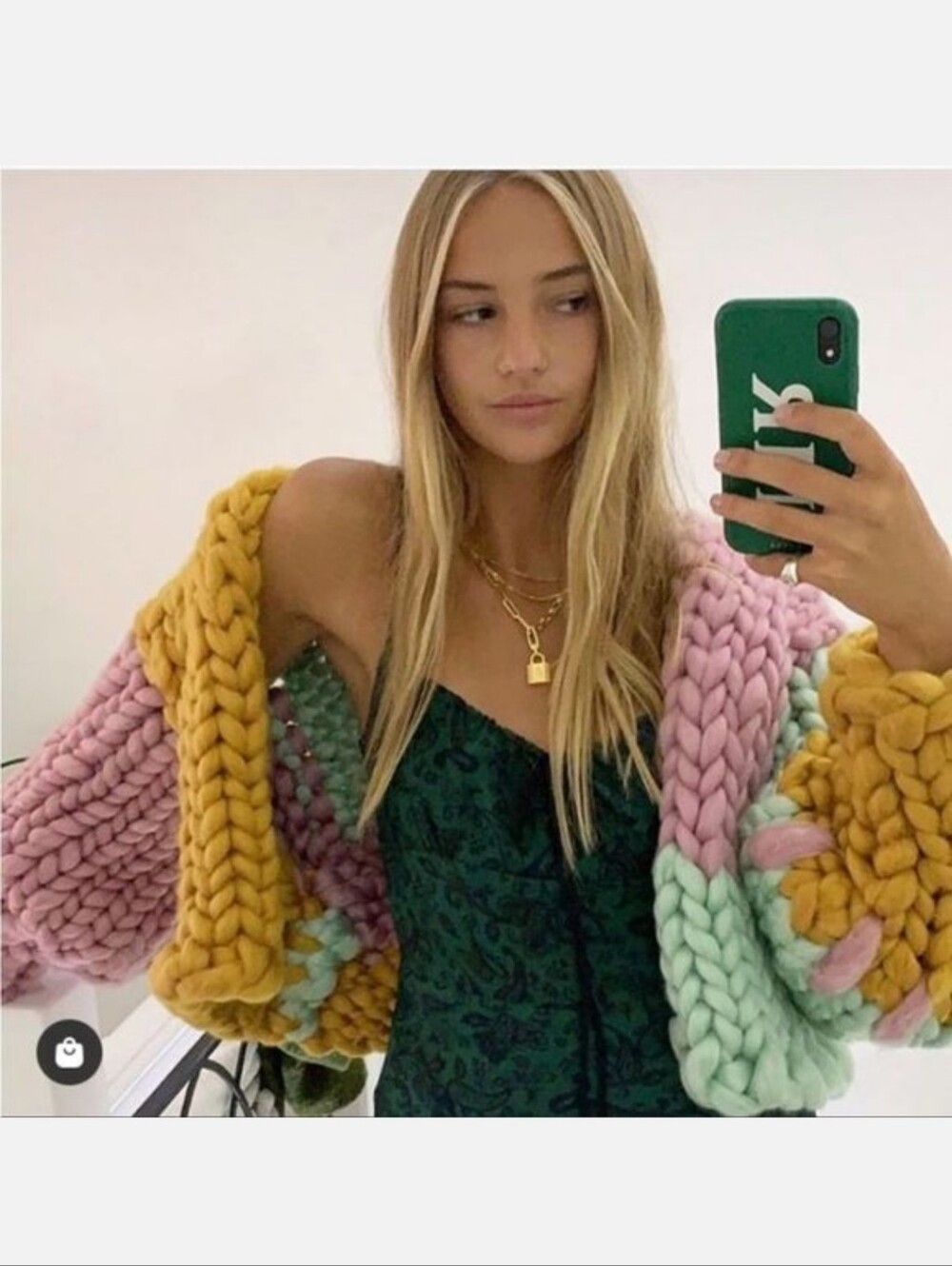 HOPE MACAULAY THE BELLA COLLOSAL KNIT SWEATER JACKET CARDIGAN